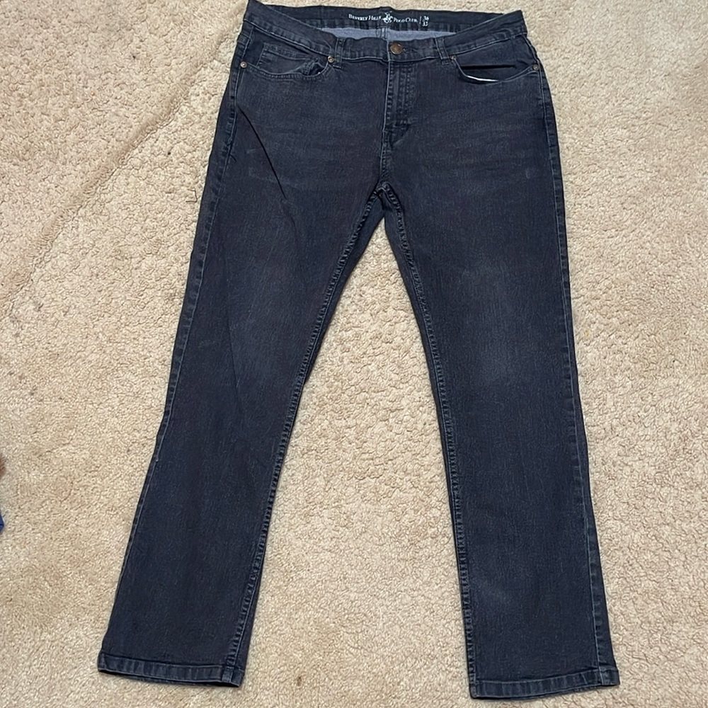 Beverly Hill Polo Club, Faded Black Jeans, size 36 waist and 32 length.